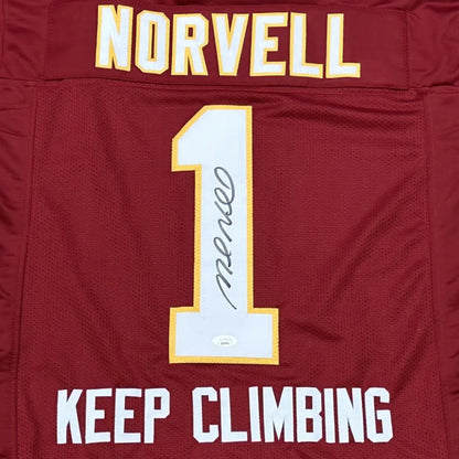 Mike Norvell autographed Florida State garnet jersey with Norvell #1