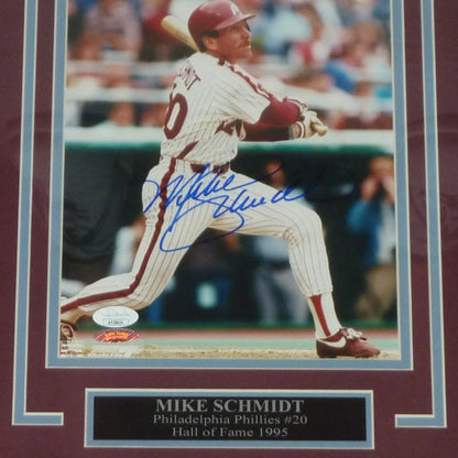 Mike Schmidt signed Phillies deluxe framed 8x10 photo
