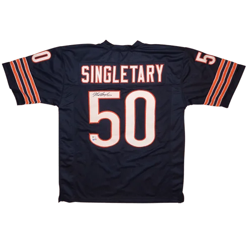 Mike Singletary autographed Chicago Bears navy blue jersey #50
