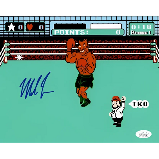 Mike Tyson private signing autographed Punch-Out Nintendo boxing photo