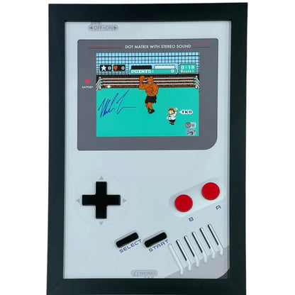 Mike Tyson autographed Nintendo Punch-Out GameBoy framed display