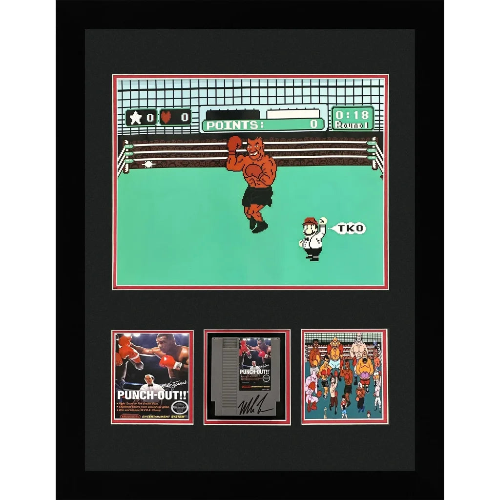 Mike Tyson autographed original Nintendo Punch-Out game shadowbox