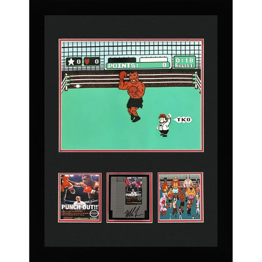 Mike Tyson autographed original Nintendo Punch-Out game shadowbox