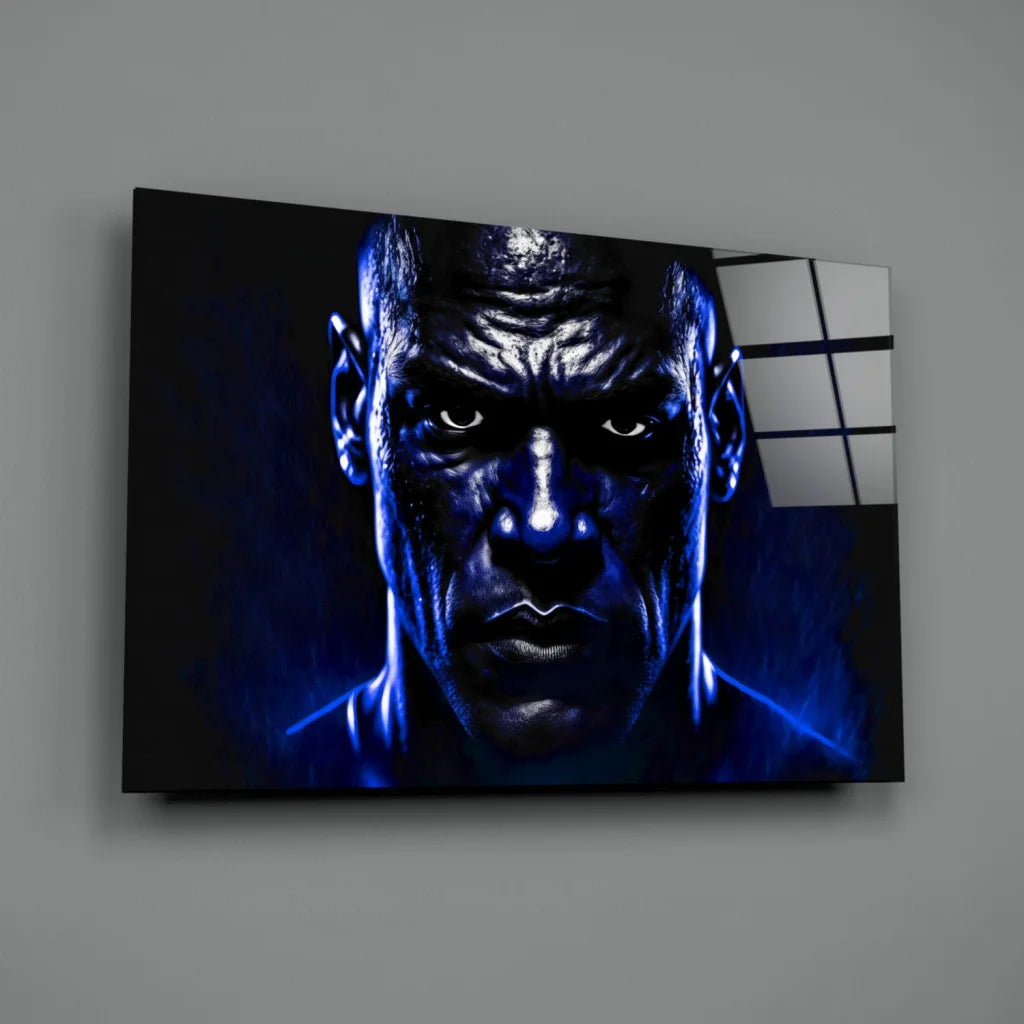 Mike Tyson glowing eyes blue canvas wall art print