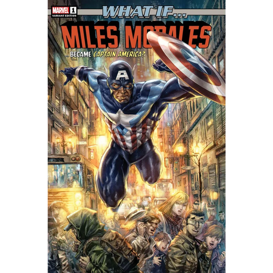 Miles Morales as Captain America comic book cover from Epic What If series