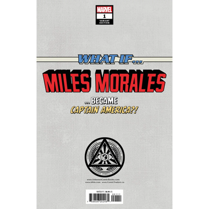Variant comic book cover featuring Miles Morales as Captain America for the What If series