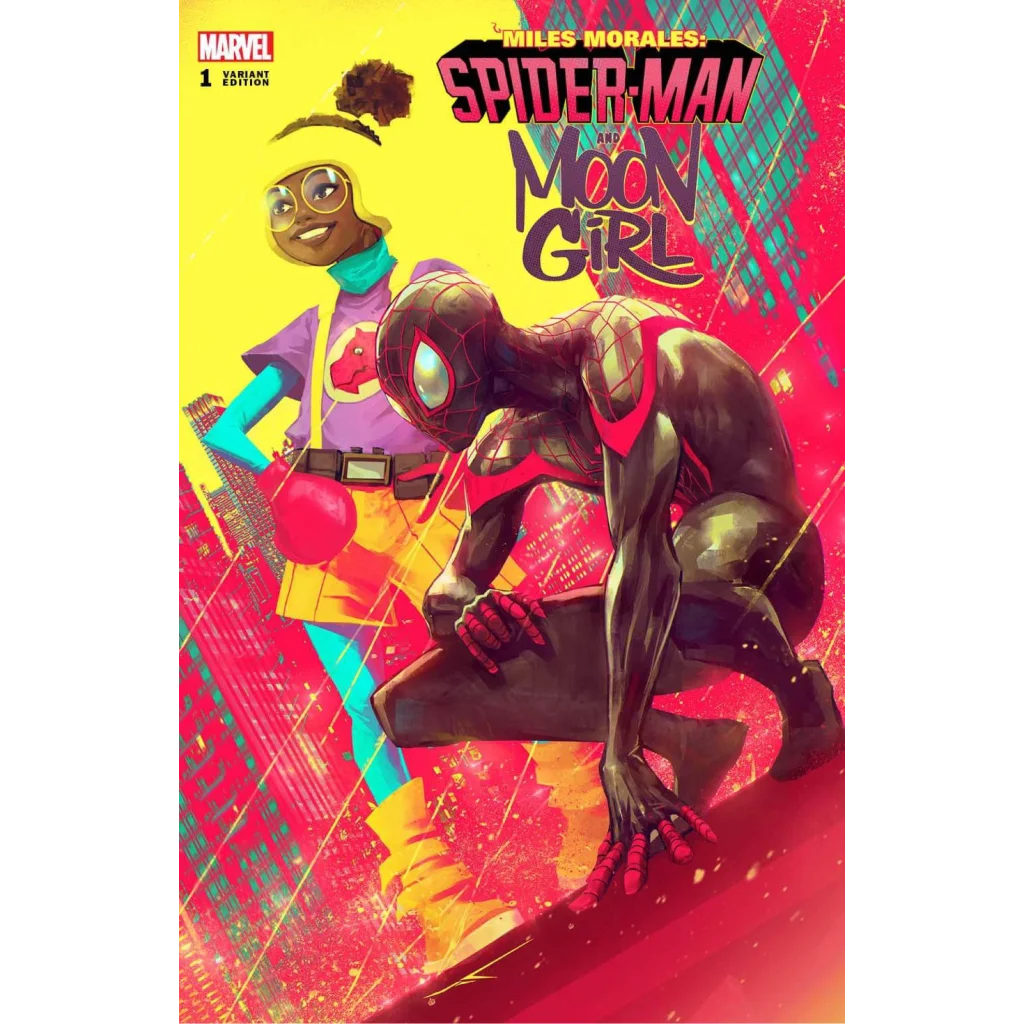 Vibrant Miles Morales and Moon Girl comic cover from Ivan Tao exclusive crossover