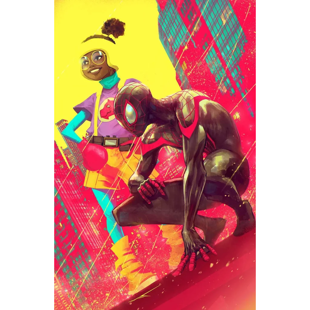Vibrant Miles Morales Spider-Man with Moon Girl in Mohale Mashigo adventure image