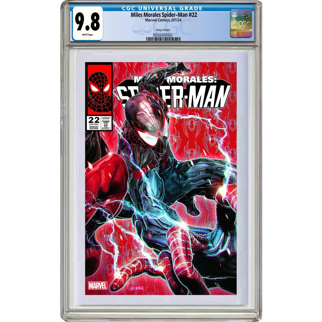 9.8 graded Miles Morales Vampire comic limited print run with black red spider design