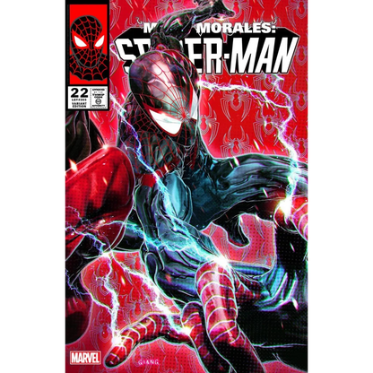 Miles Morales in red blue suit on vampire comic book limited print run cover