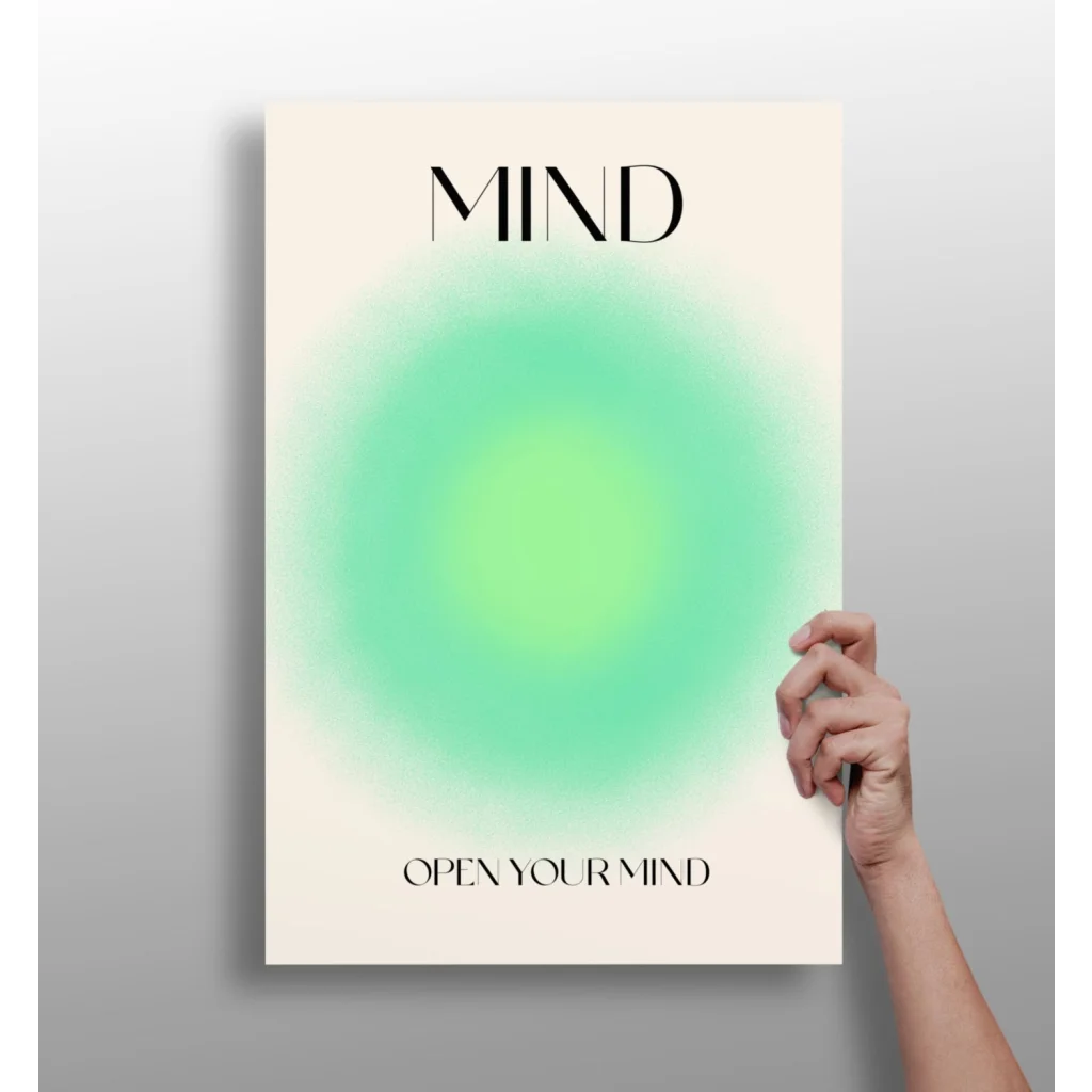 Insigne Aluminum Prints Open Your Mind Minimalist Wall Art | Insigneart USA | vintageantiquesgifts.com