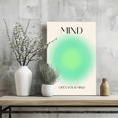 Insigne Aluminum Prints Open Your Mind Minimalist Wall Art | Glass Wall Art Print | vintageantiquesgifts.com