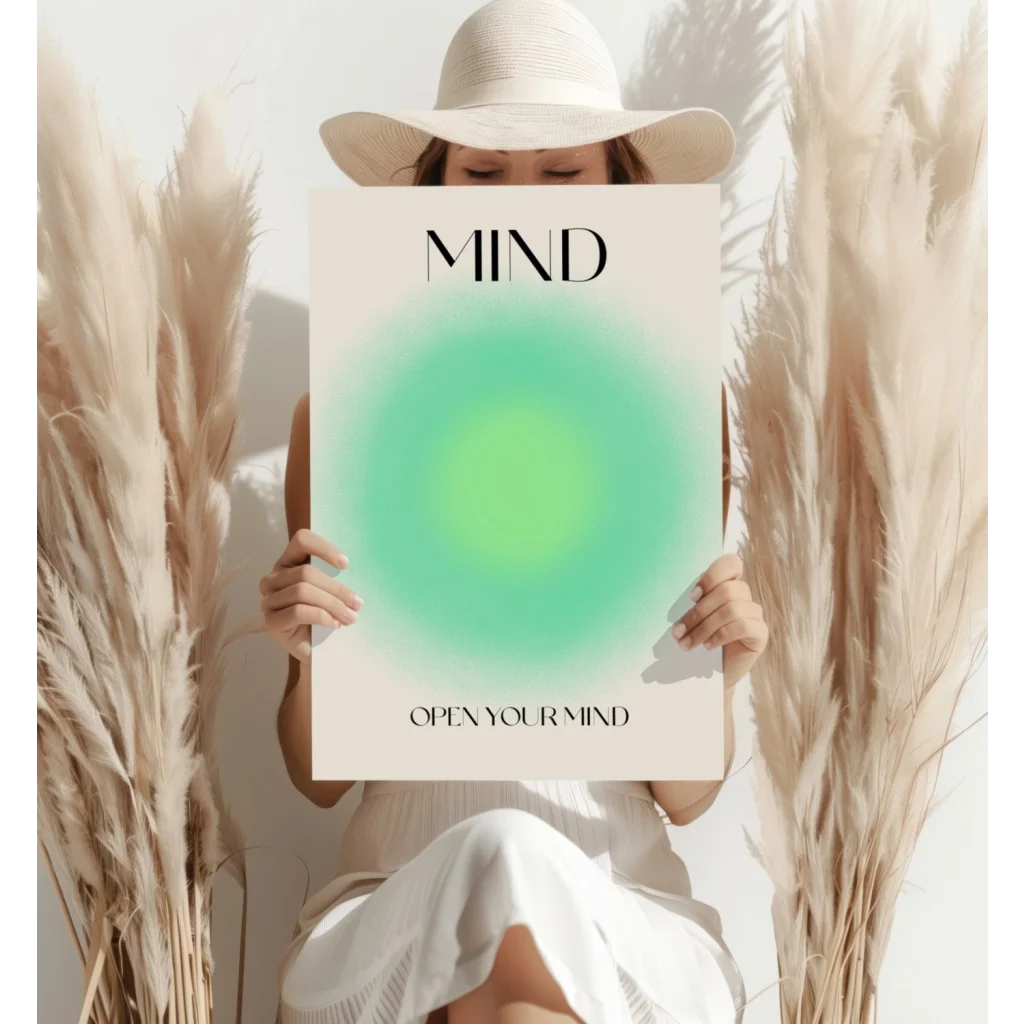 Insigne Aluminum Prints Open Your Mind Minimalist Wall Art | Contemporary Home Wall Art | vintageantiquesgifts.com