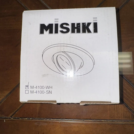 Mishki M-4100-WH white adjustable gimbal recessed lighting trim