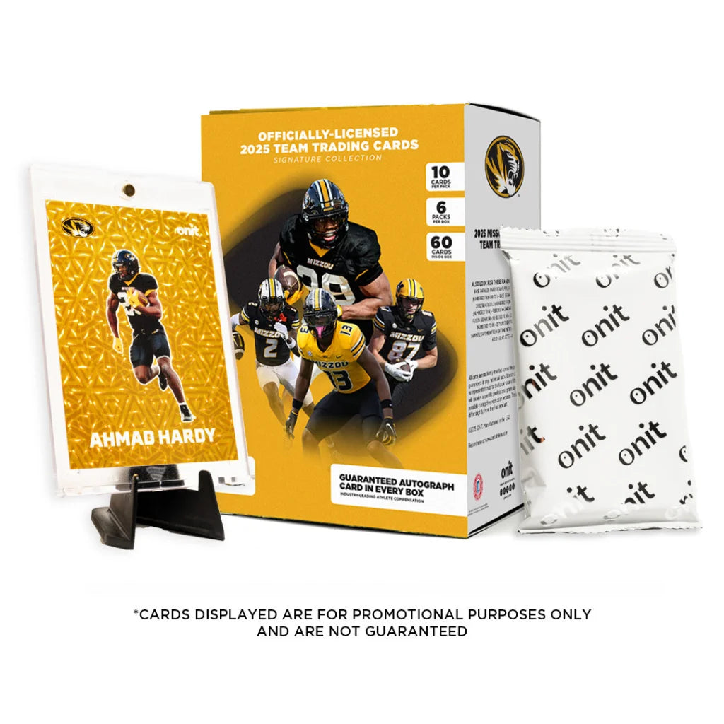 Missouri Football trading cards platinum box with Armao Hardy