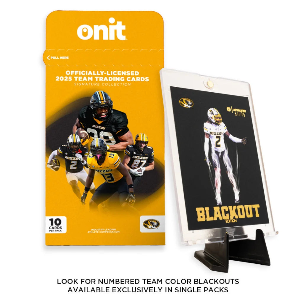 2023 Missouri Football Trading Cards Single Pack with Black Gold Uniforms