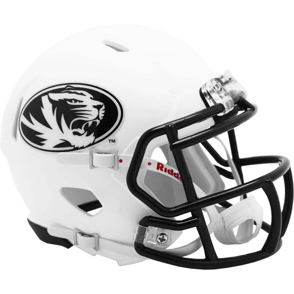 Missouri Tigers Riddell Speed Mini Matte White Football Helmet | Creative Sports | vintageantiquesgifts.com
