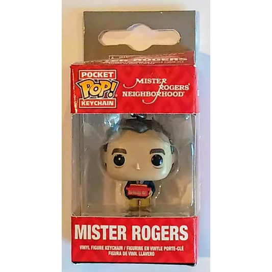 Mister Rogers Pocket Pop keychain in collectible packaging