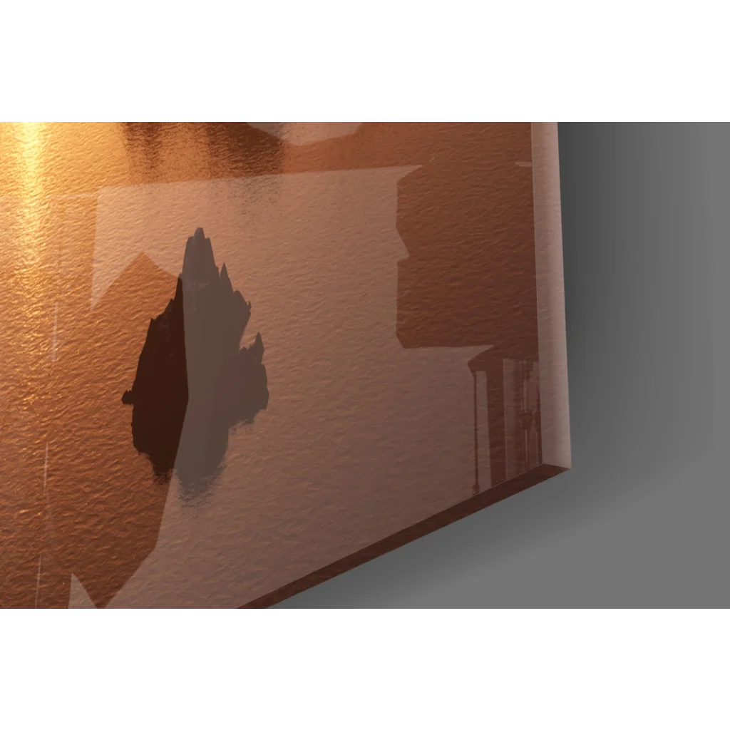 Gold Misty Mountain Sunrise canvas wall art print