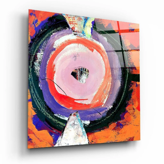 Fiery Concentric Circles Abstract Canvas Wall Art | Insigneart USA | vintageantiquesgifts.com