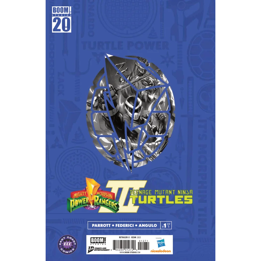 Comic book featuring Power Rangers and Teenage Mutant Ninja Turtles crossover epic return