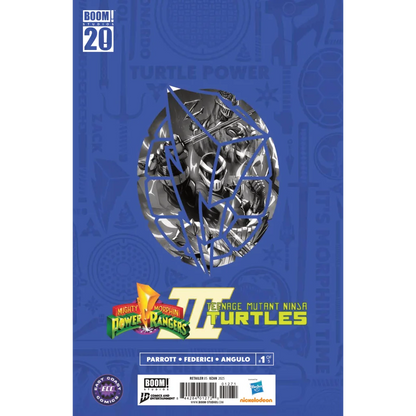 Comic book featuring Power Rangers and Teenage Mutant Ninja Turtles crossover epic return