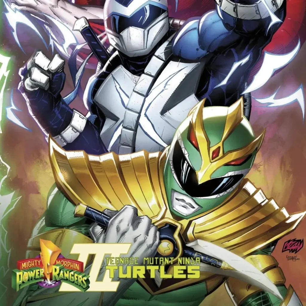 MMPR TMNT III #2 ECC Franck Uzan Connecting Cover — Power Rangers Ninja Turtles Crossover Collectible USA