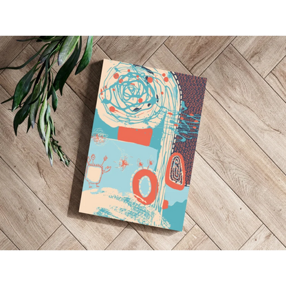 Insigne aluminum prints of swirling teal coral abstract wall art