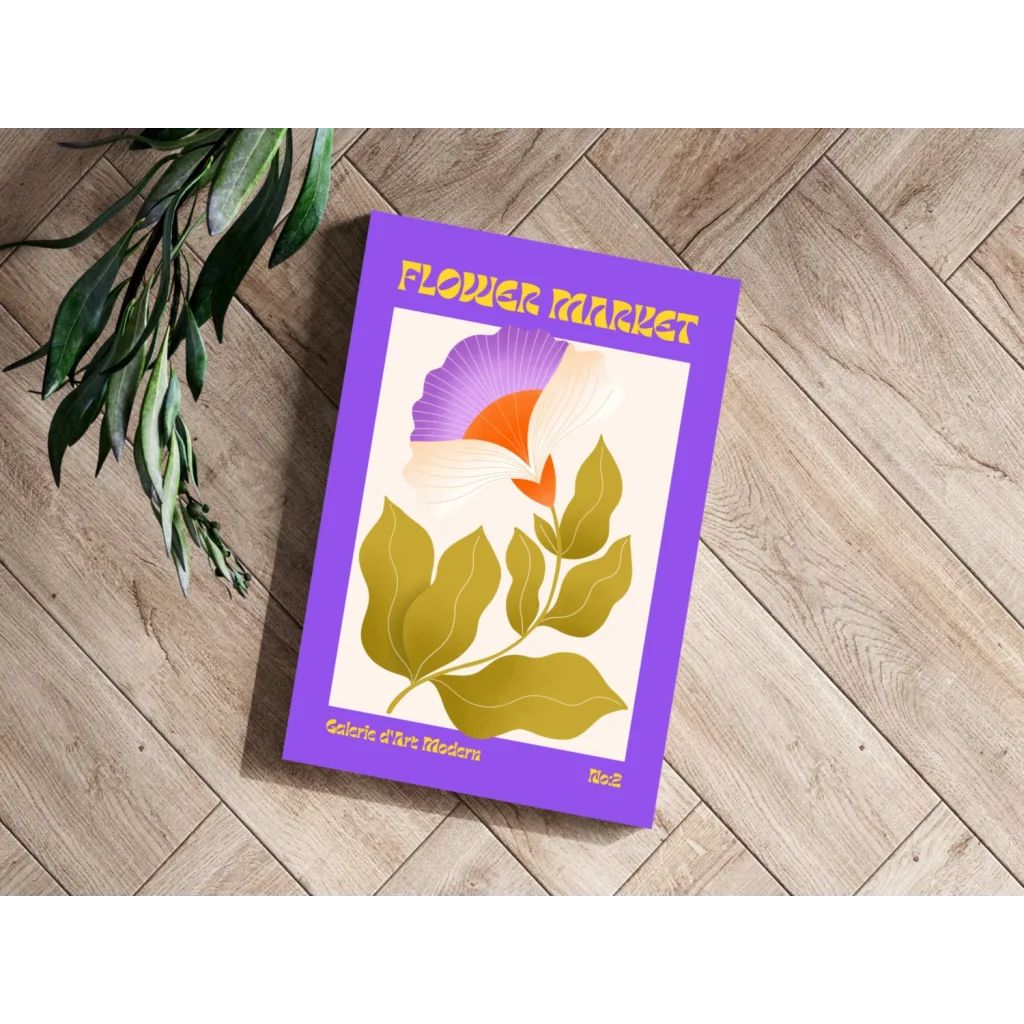 Purple Flower Market magazine on insigne aluminum prints