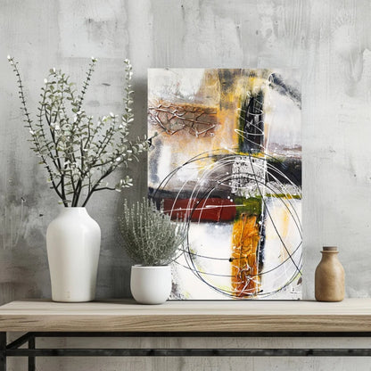 Bold Abstract Insigne Aluminum Prints Transform Your Space | Glass Wall Art Print | vintageantiquesgifts.com