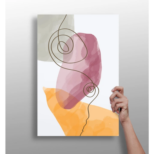 Stunning Insigne aluminum prints with pink watercolor art