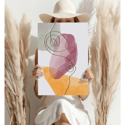 Stunning Insigne Aluminum Prints with Pink Watercolor Art | Contemporary Home Wall Art | vintageantiquesgifts.com