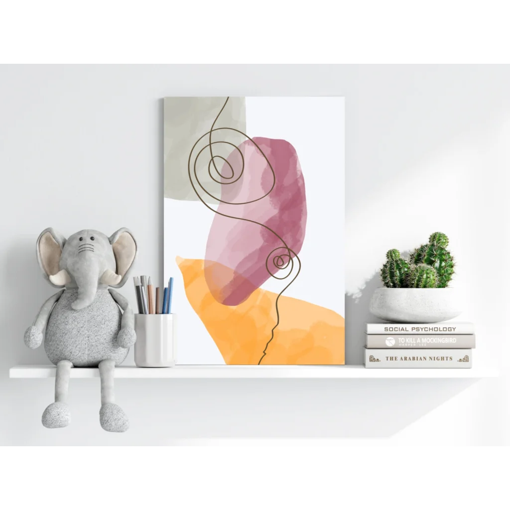 Stunning Insigne aluminum prints with pink watercolor art