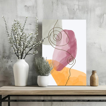 Stunning Insigne Aluminum Prints with Pink Watercolor Art | Glass Wall Art Print | vintageantiquesgifts.com