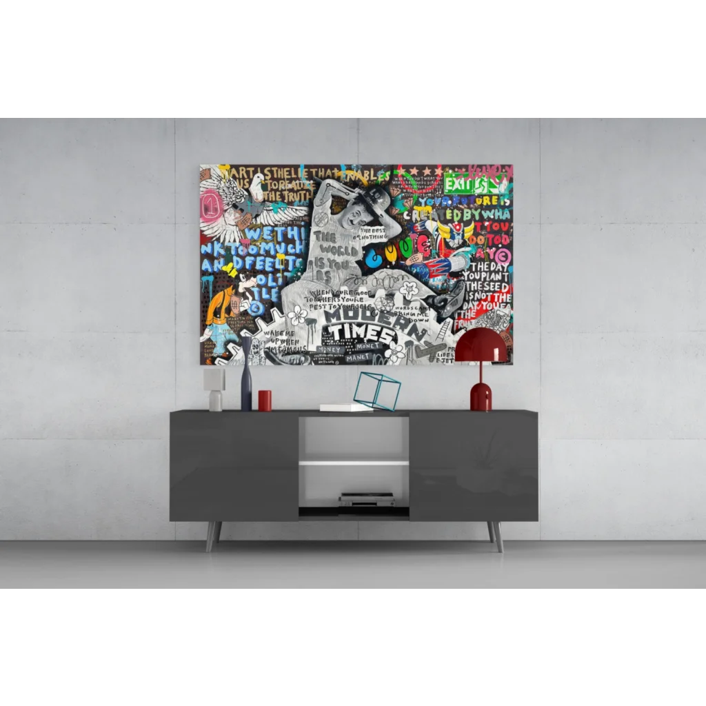 Vibrant graffiti canvas print for bold wall art lovers