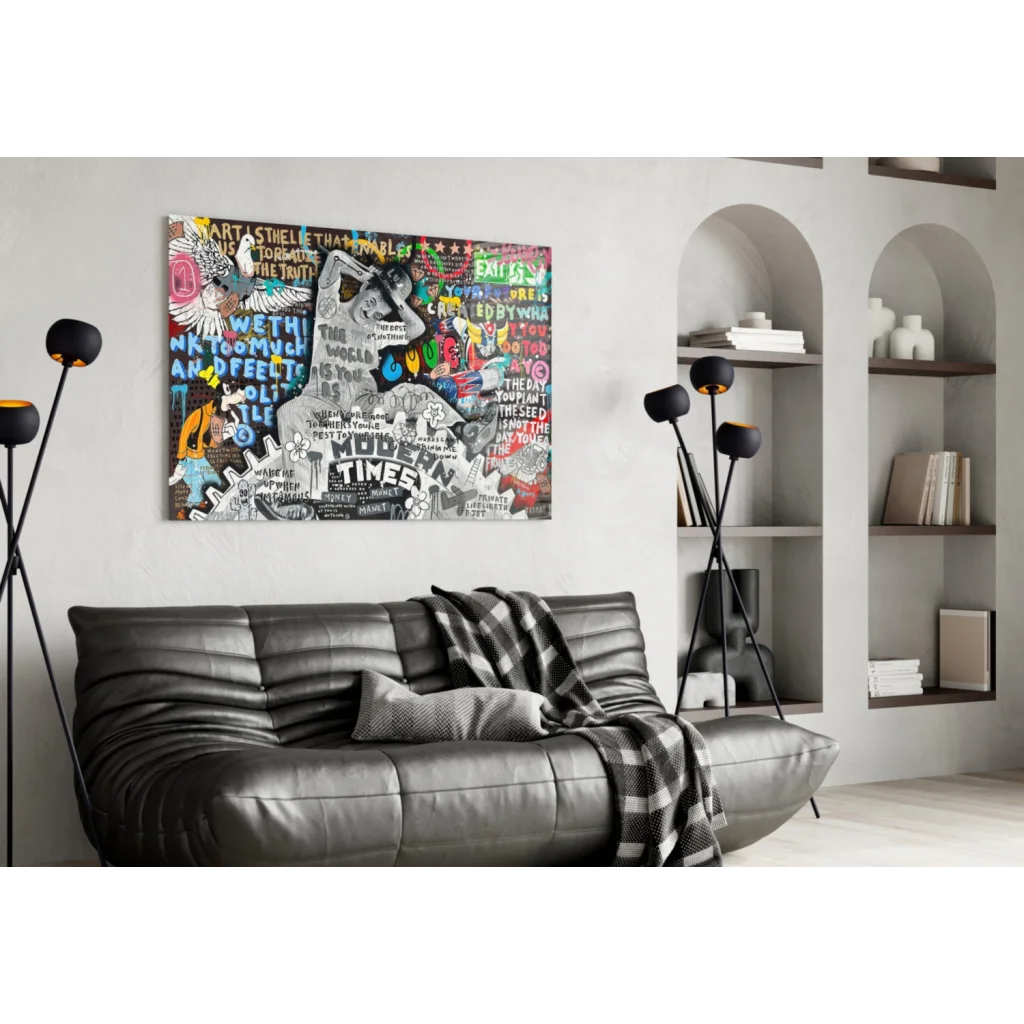 Graffiti Street Art Canvas Print for Bold Wall Art Lovers | Contemporary Home Wall Art | vintageantiquesgifts.com