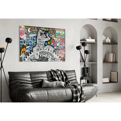 Graffiti Street Art Canvas Print for Bold Wall Art Lovers | Contemporary Home Wall Art | vintageantiquesgifts.com