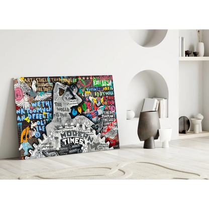 Graffiti Street Art Canvas Print for Bold Wall Art Lovers | Modern Wall Art Decor | vintageantiquesgifts.com