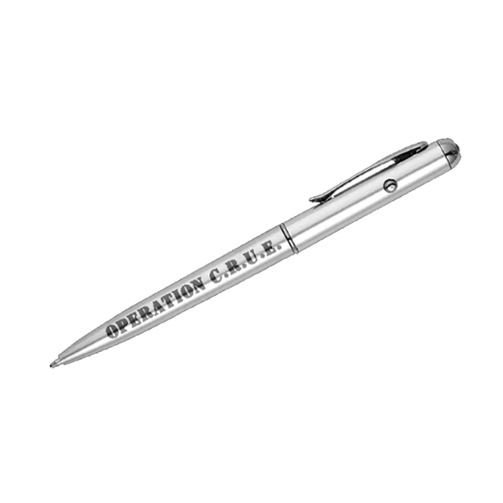 Silver click-action ballpoint pen with clip for Mötley Crüe Operation Crüe Deluxe Edition
