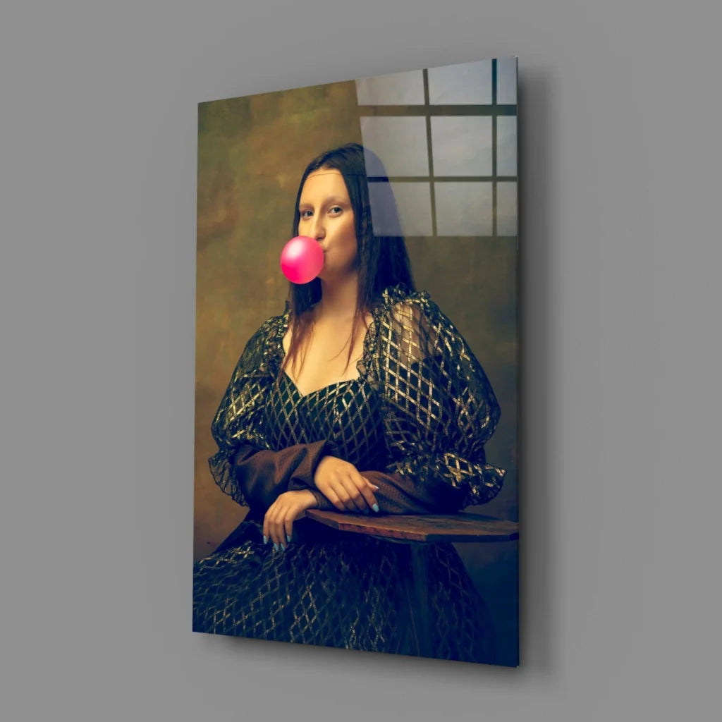 Mona Lisa bubblegum pop art canvas wall art print