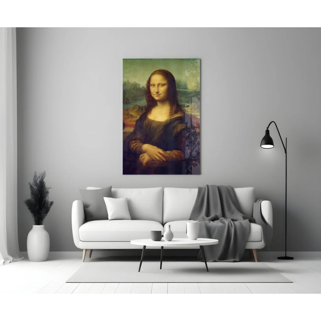 Mona Lisa Glass Wall Art Framed Print | Modern Wall Art Decor | vintageantiquesgifts.com