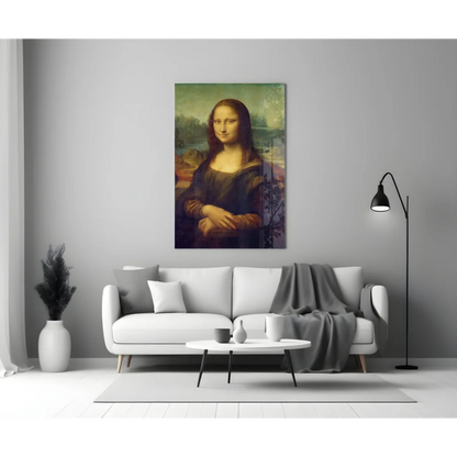 Mona Lisa Glass Wall Art Framed Print | Modern Wall Art Decor | vintageantiquesgifts.com
