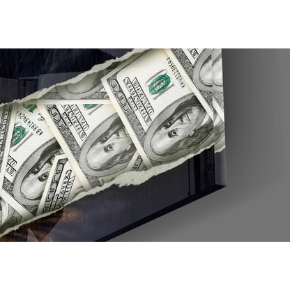 Mona Lisa Money black and white canvas wall art print on glossy paper