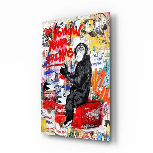 Urban Chimp Graffiti Canvas Wall Art Pop Culture Street Style | Insigneart USA | vintageantiquesgifts.com