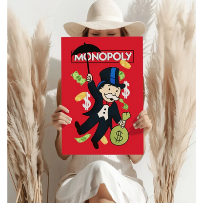Monopoly Money Insigne Aluminum Prints for Game Room Walls | Contemporary Home Wall Art | vintageantiquesgifts.com