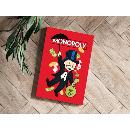 Monopoly Money Insigne Aluminum Prints for Game Room Walls | Modern Wall Art Decor | vintageantiquesgifts.com