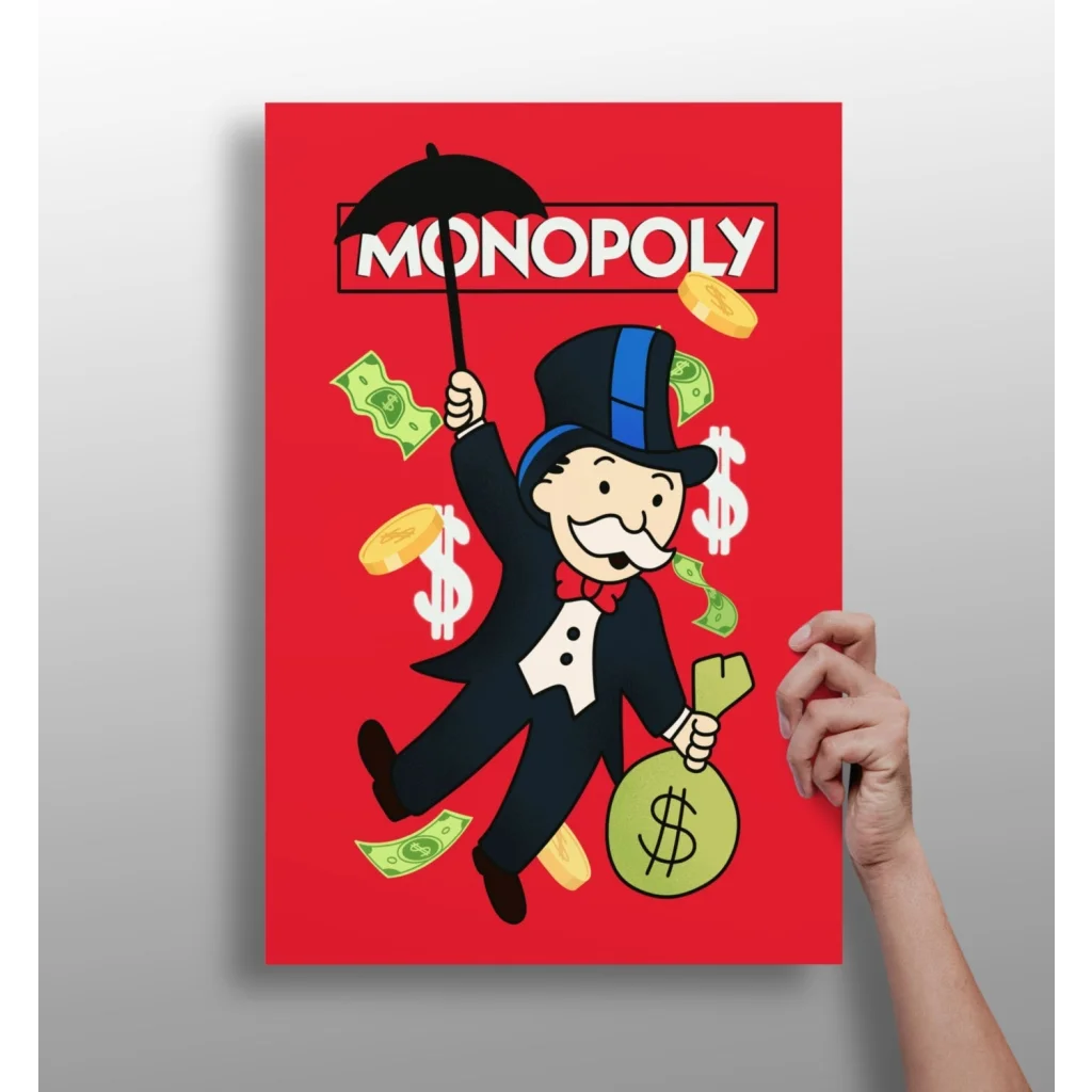 Monopoly Money Insigne Aluminum Prints for Game Room Walls | Insigneart USA | vintageantiquesgifts.com