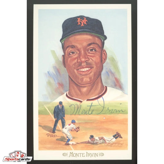 Monte Irvin signed vintage baseball card in Mets uniform