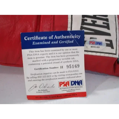 Montell Griffin signed autographed boxing glove with certificate of authenticity