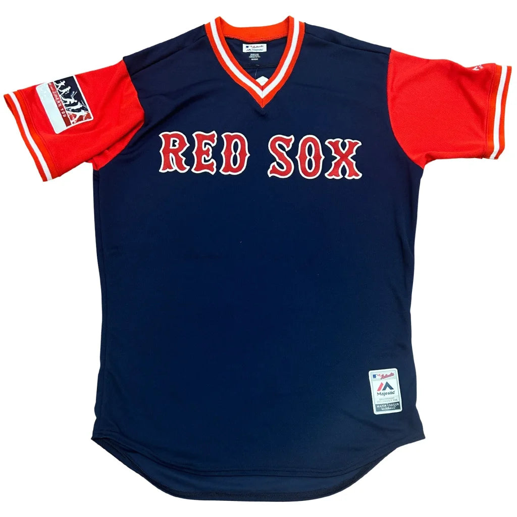 Mookie Betts autographed Boston Red Sox navy blue jersey with red accents